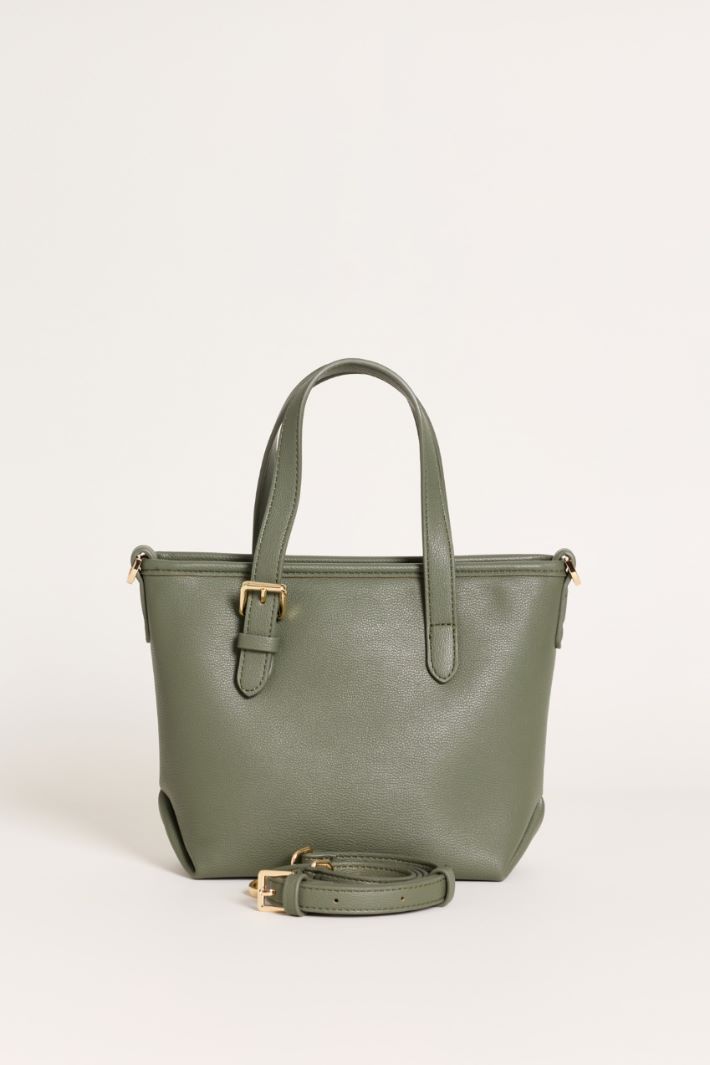 Crossbody in tessuto spalmato - VERDE - Intrend - 3
