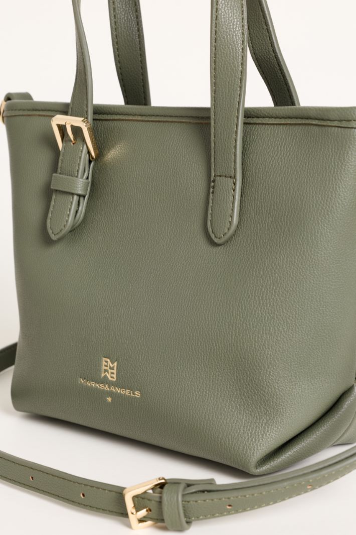 Crossbody in tessuto spalmato - VERDE - Intrend - 4