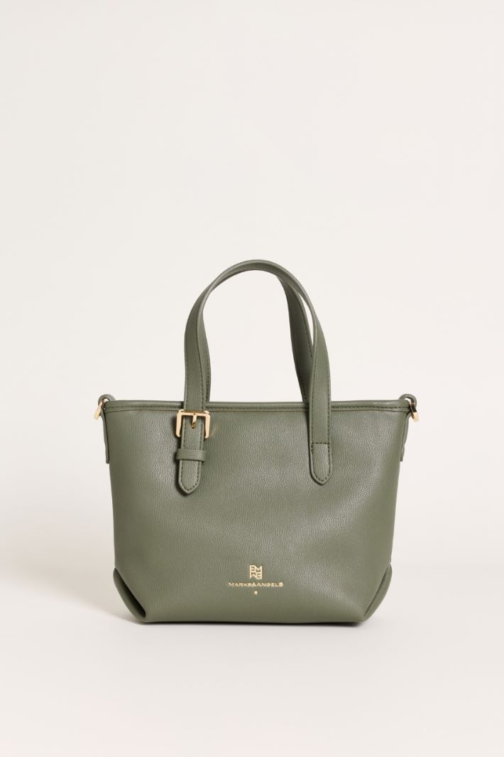 Crossbody in tessuto spalmato - VERDE - Intrend