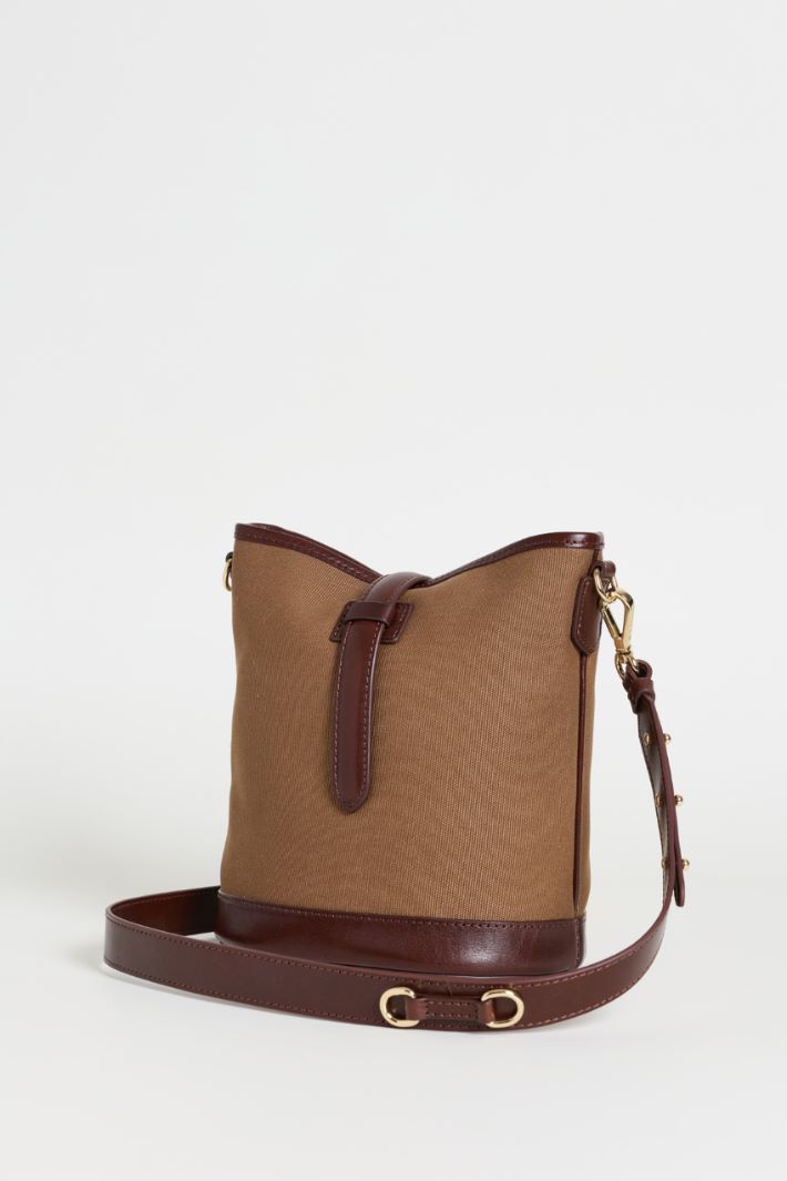 Canvas bucket bag - BROWN - Intrend - 2