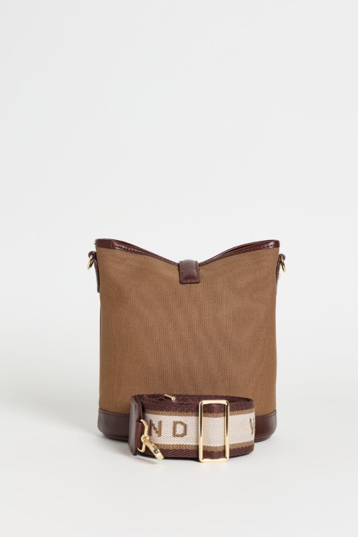 Canvas bucket bag - BROWN - Intrend - 3
