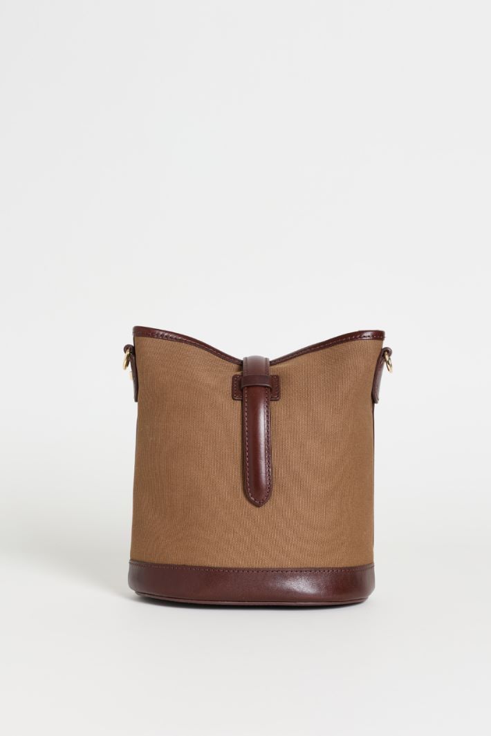 Canvas bucket bag - BROWN - Intrend
