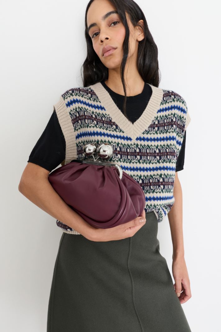 Double-strap clutch - BORDEAUX - Intrend - 5