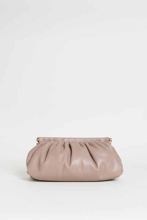 Oversized Coated Jersey Clutch - Intrend