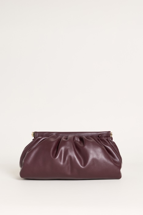 Oversized Coated Jersey Clutch - Intrend
