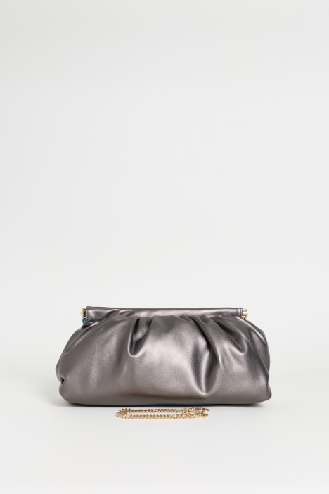 Maxi pochette in jersey spalmato