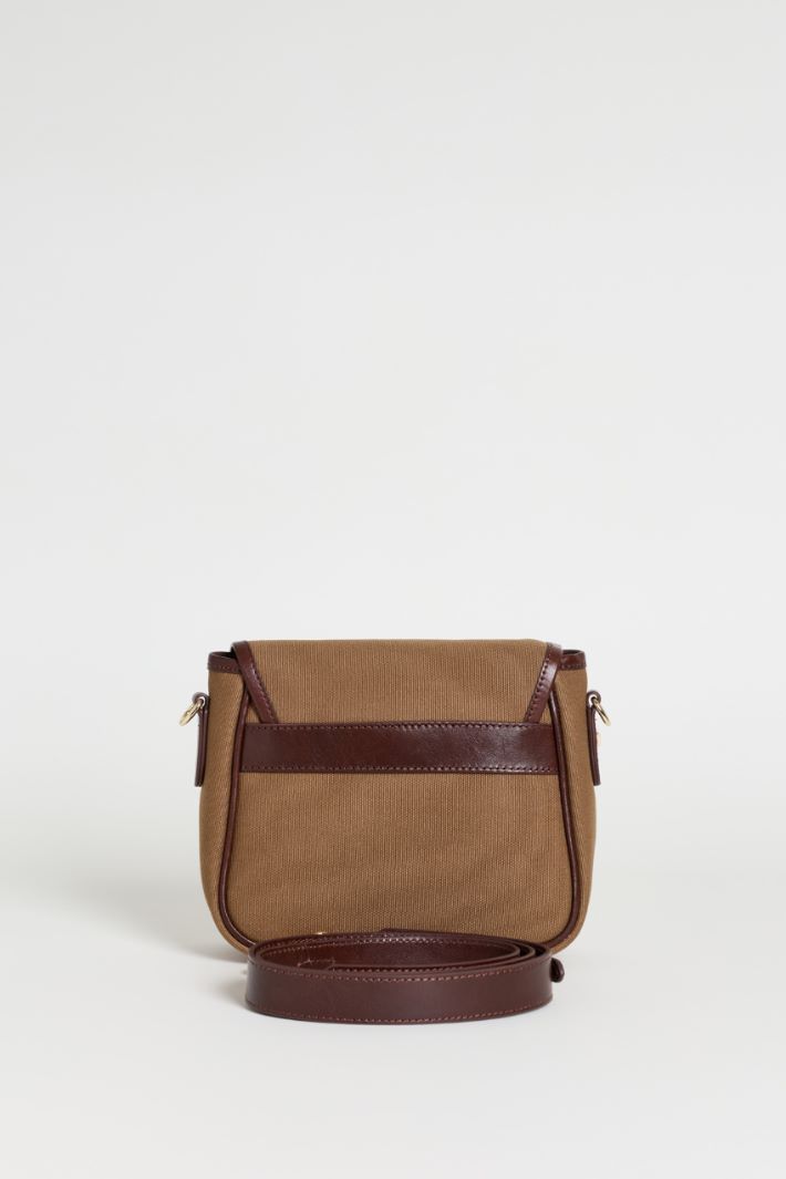Small Canvas Shoulder Bag - BROWN - Intrend - 3
