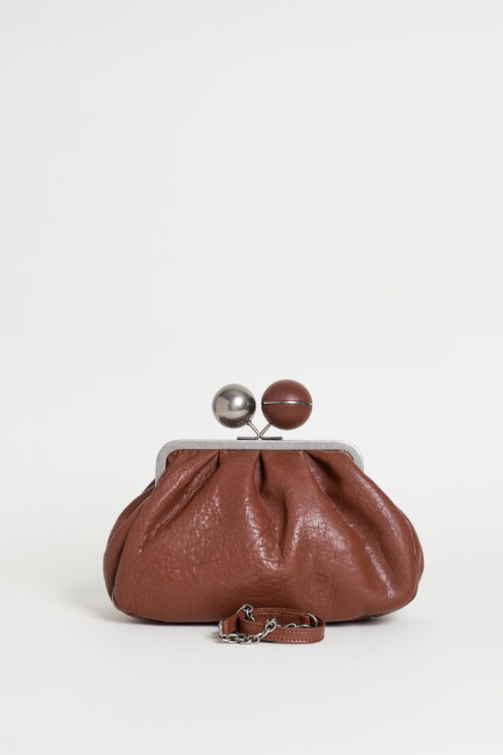 Leather Clutch - BROWN - Intrend - 3