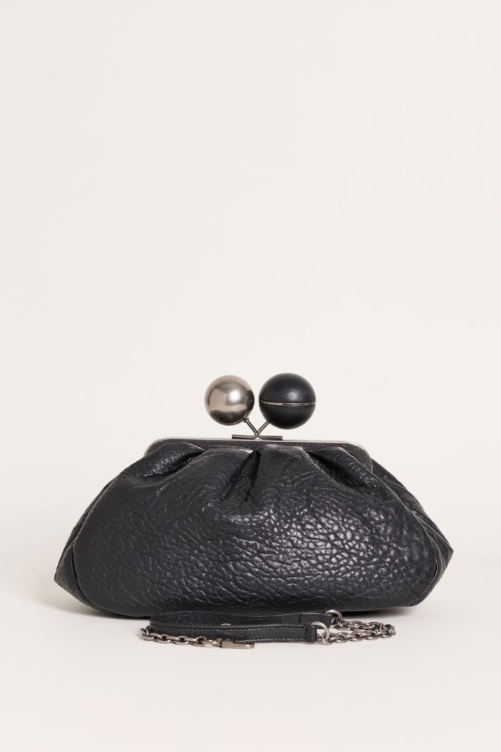 Clutch in pelle - NERO ARGENTO - Intrend - 3