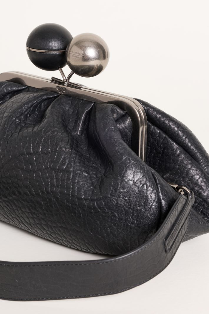 Clutch in pelle - NERO ARGENTO - Intrend - 4