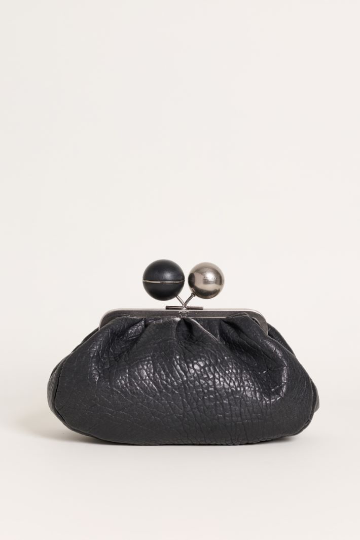 Clutch in pelle - NERO ARGENTO - Intrend