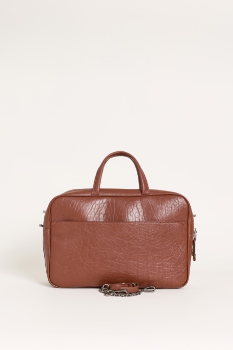 Bauletto in pelle bottalata