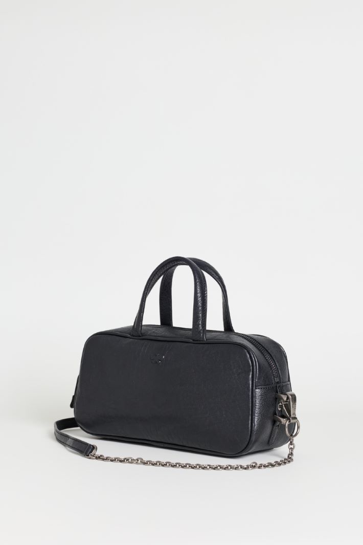 Leather bowling bag - BLACK - Intrend - 2