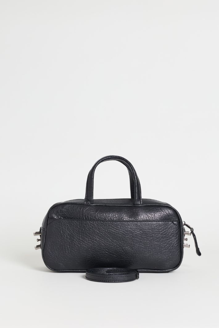 Leather bowling bag - BLACK - Intrend - 3