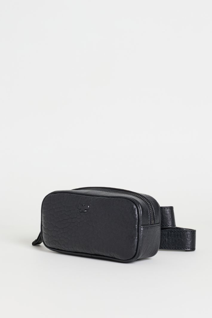 Leather belt bag - BLACK - Intrend - 2