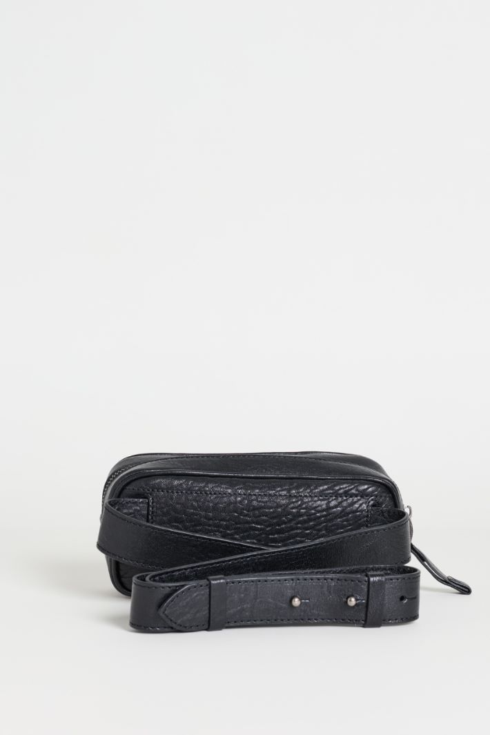 Leather belt bag - BLACK - Intrend - 3