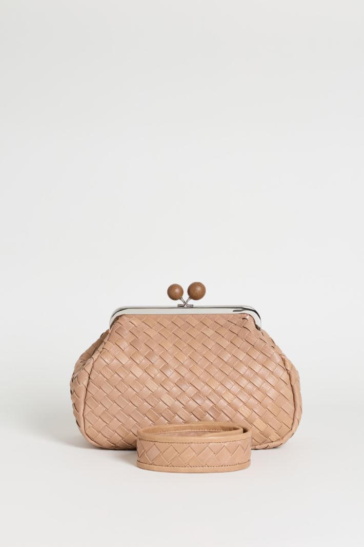 Geflochtene Lederclutch - KAMEL - Intrend - 3