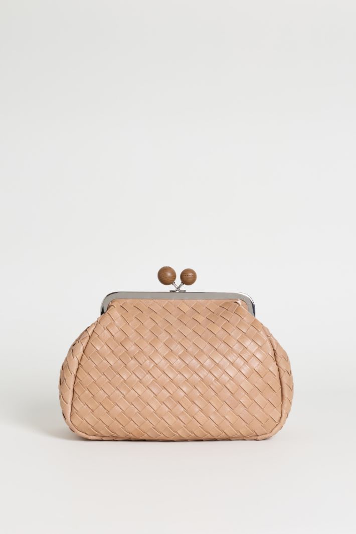 Geflochtene Lederclutch - KAMEL - Intrend