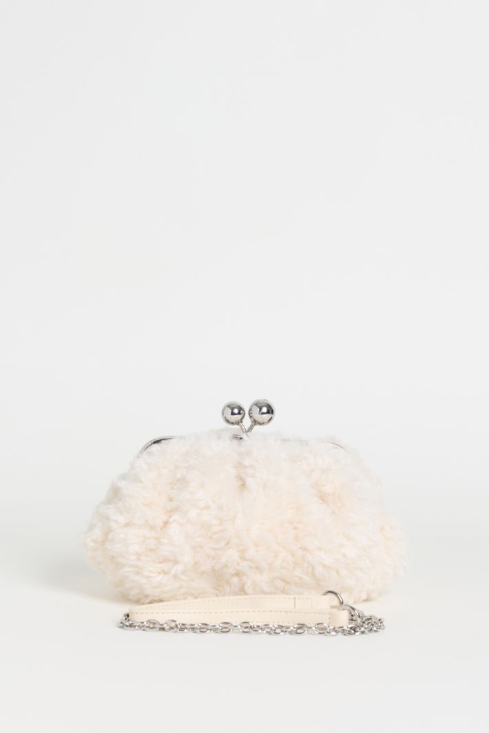 Cosy Fabric Clutch - WHITE - Intrend - 3