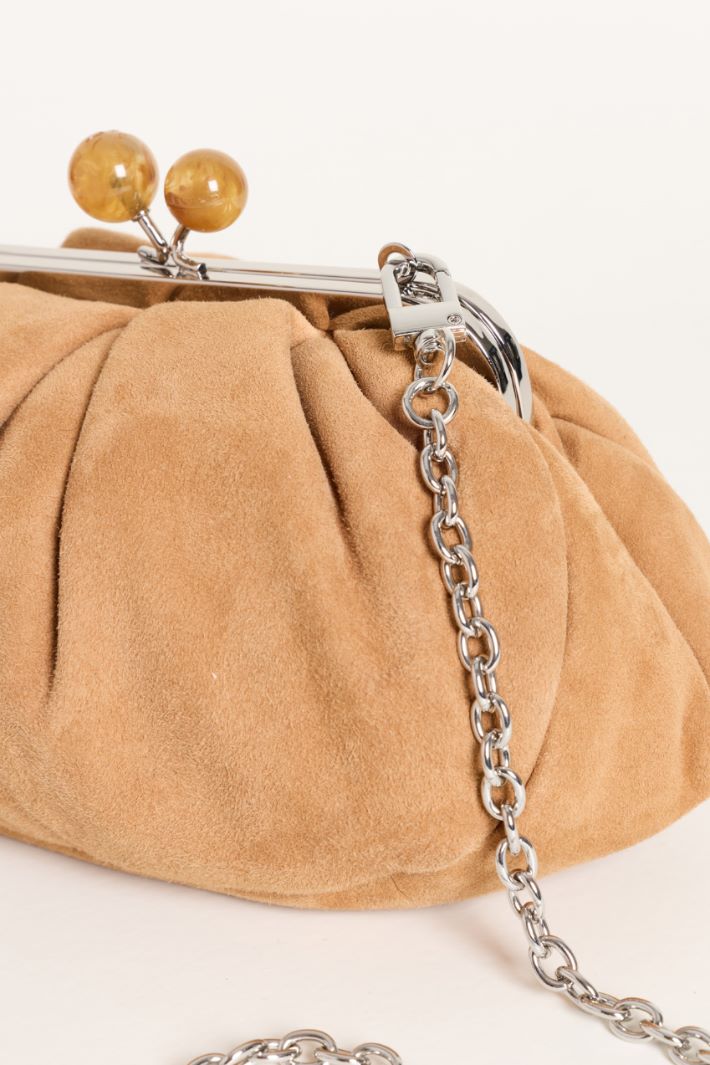 Suede clutch - CAMEL - Intrend - 4
