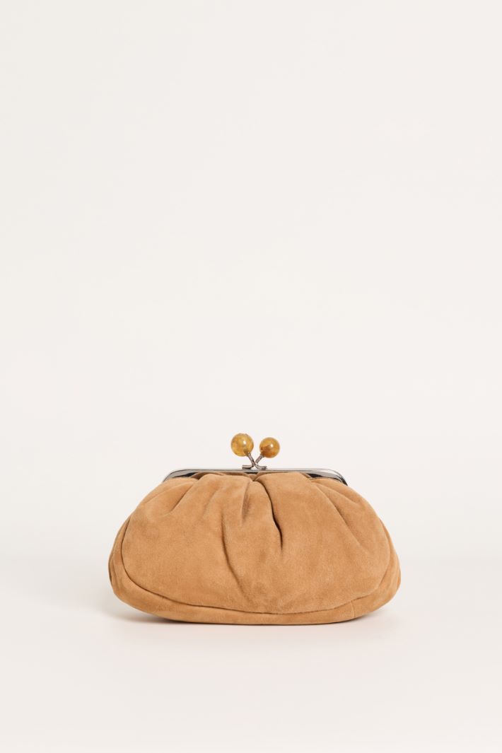 Suede clutch - CAMEL - Intrend