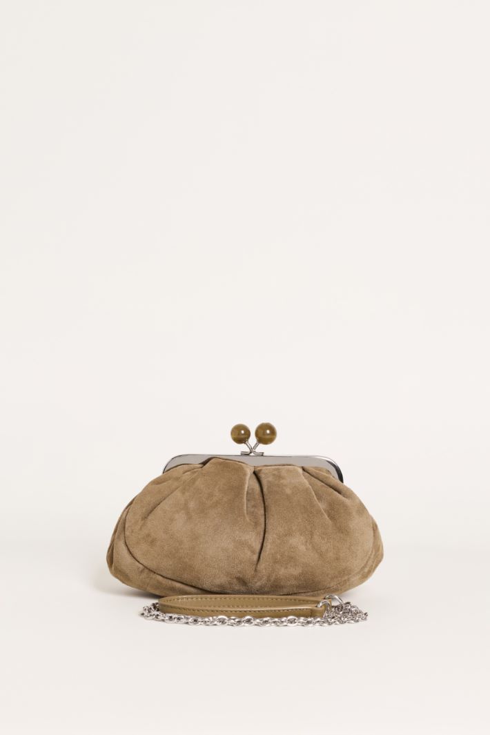 Suede clutch - BROWN - Intrend - 3