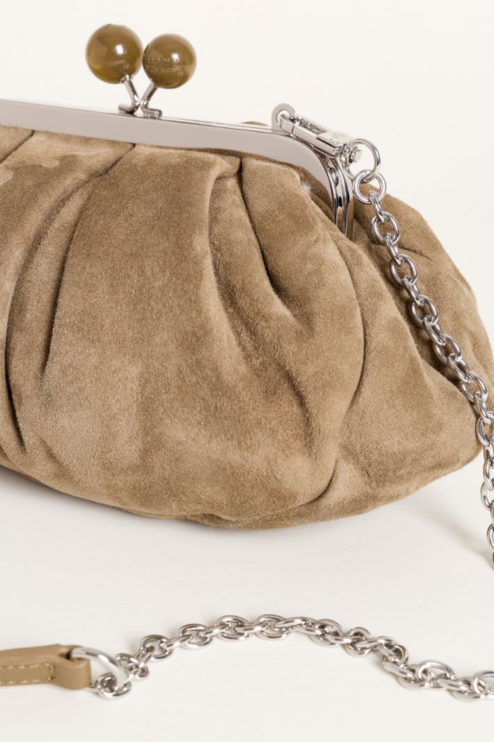 Suede clutch - BROWN - Intrend - 4
