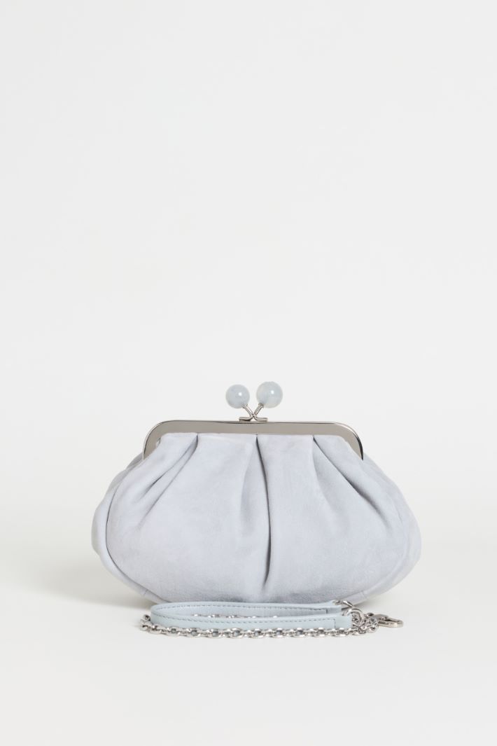 Suede clutch - LIGHT BLUE - Intrend - 3