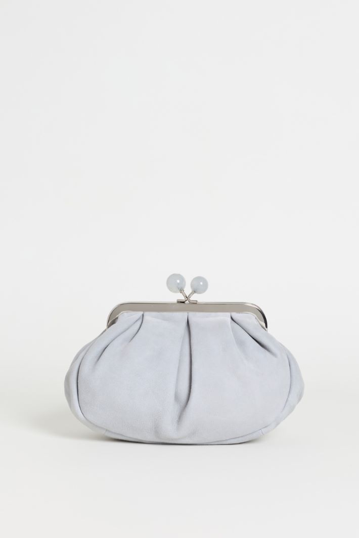 Suede clutch - LIGHT BLUE - Intrend