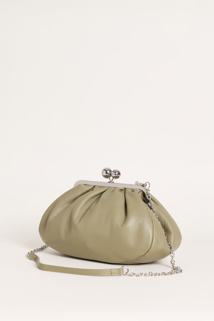 Clutch in pelle con doppia tracolla - BEIGE - Intrend - 2
