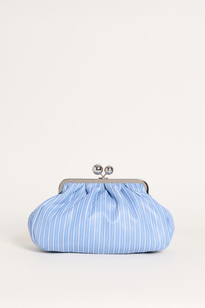 Leather Clutch - LIGHT BLUE - Intrend