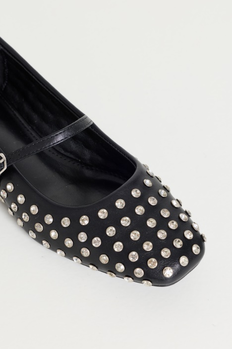 Ballerina con borchie strass