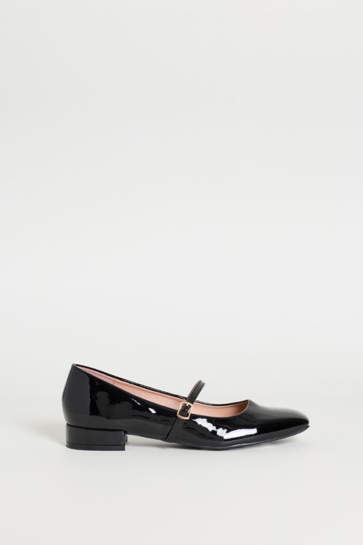 Patent ballet flats - BLACK - Intrend
