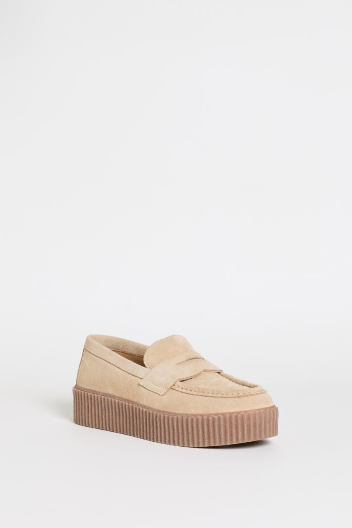 Platform loafers - BEIGE - Intrend - 2