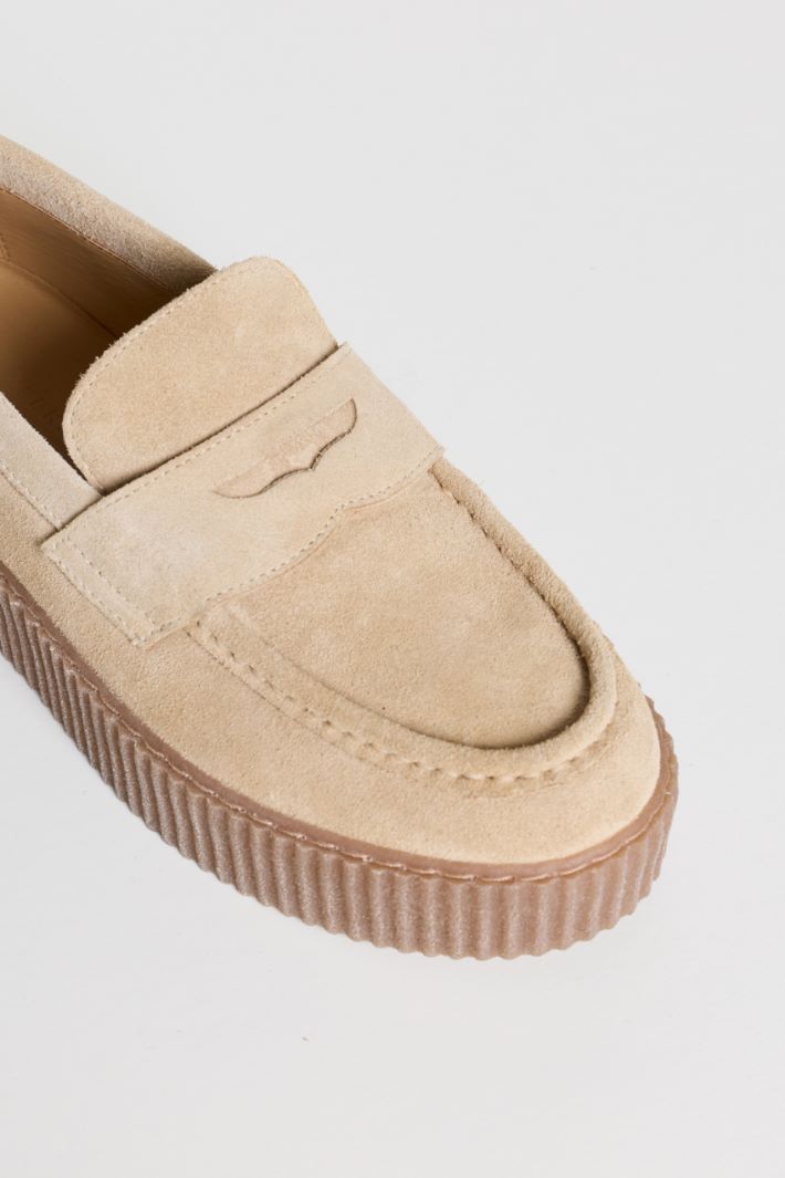 Platform loafers - BEIGE - Intrend - 4
