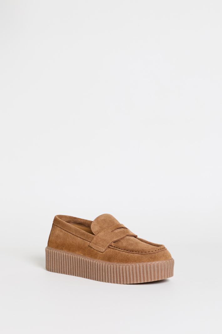 Platform loafers - CAMEL - Intrend - 2
