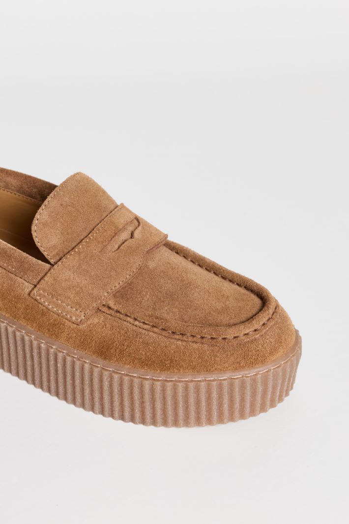 Platform loafers - CAMEL - Intrend - 4