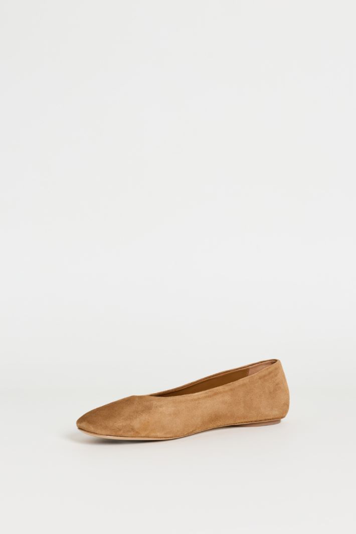 Suede ballet flats - CAMEL - Intrend - 3