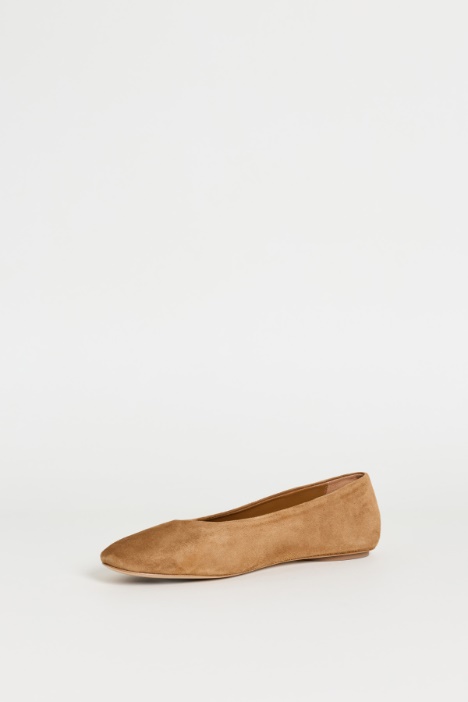 Ballerina in pelle scamosciata