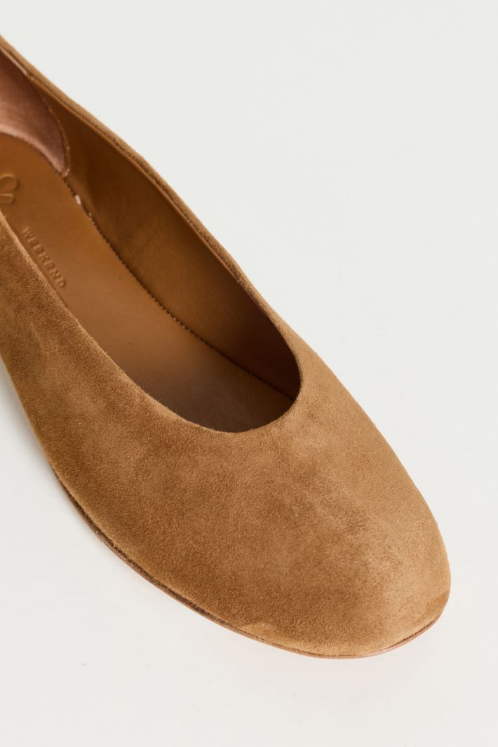 Suede ballet flats - CAMEL - Intrend - 4