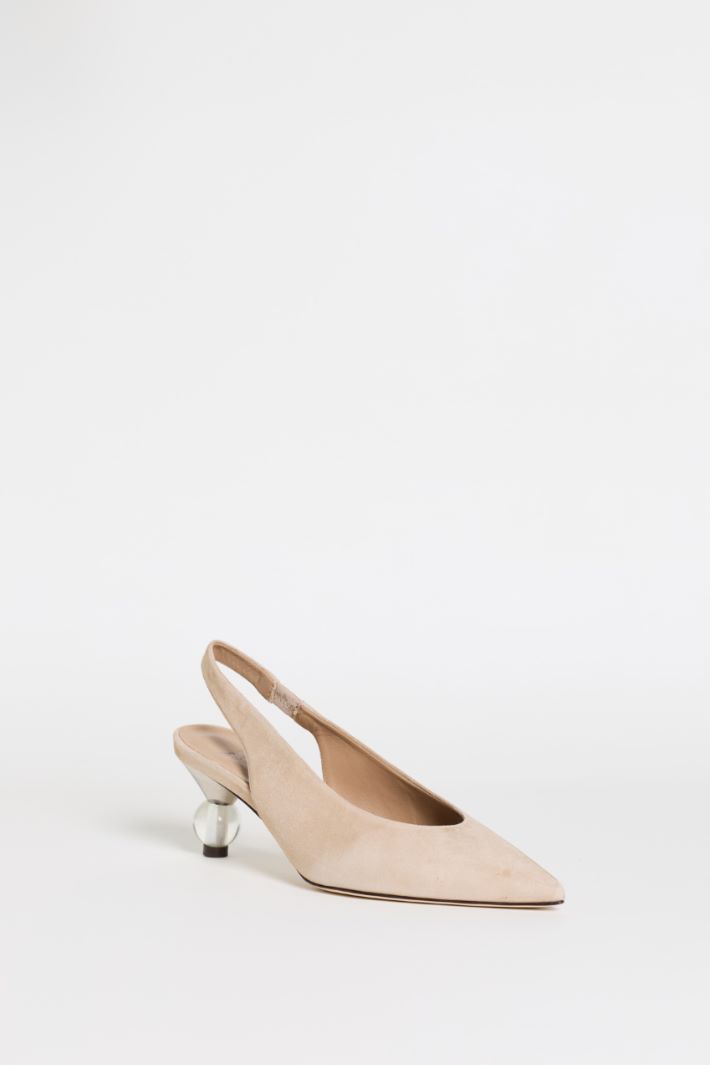 Suede slingbacks - BEIGE - Intrend - 2