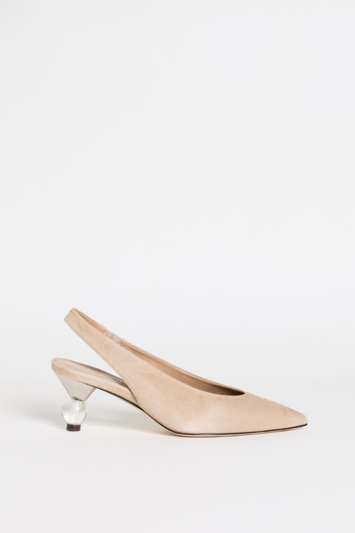 Suede slingbacks - BEIGE - Intrend