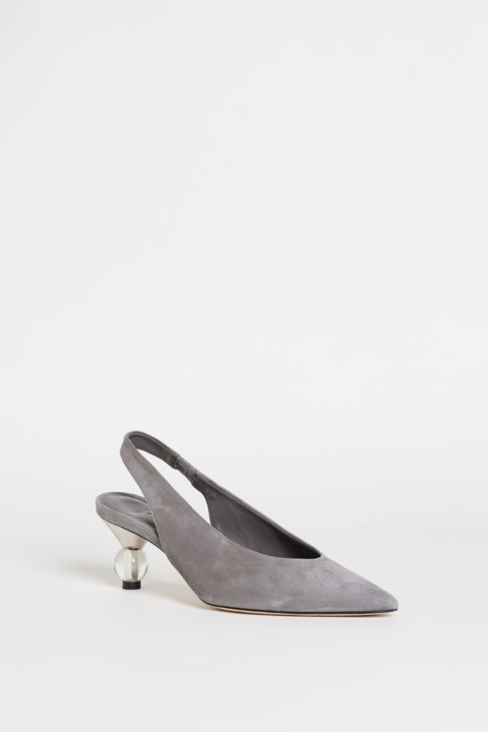 Suede slingbacks - GREY - Intrend - 2