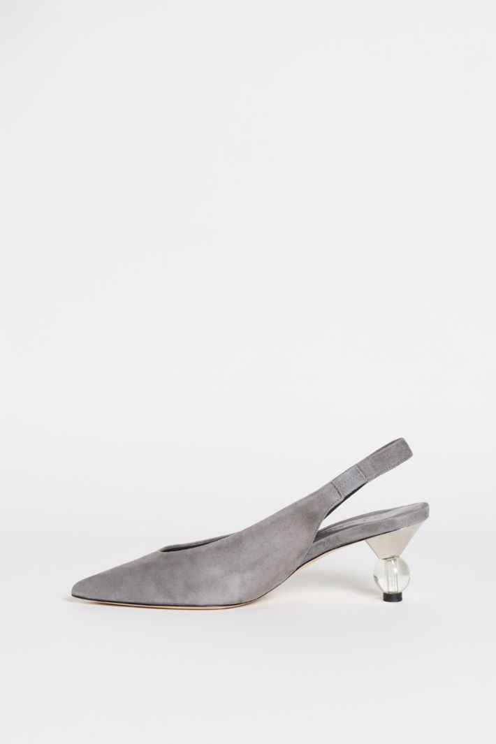 Suede slingbacks - GREY - Intrend - 3