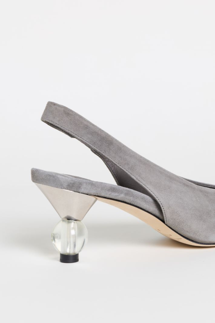 Suede slingbacks - GREY - Intrend - 4