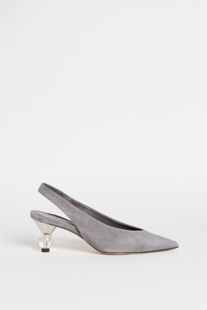 Suede slingbacks - GREY - Intrend
