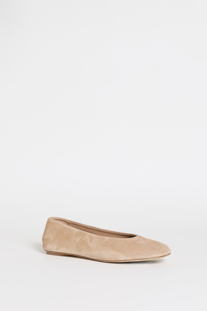 Suede ballet flats - BEIGE - Intrend - 2