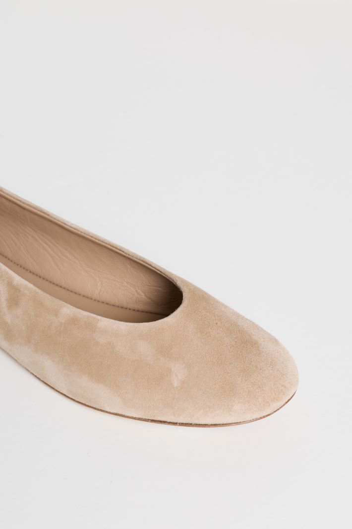 Suede ballet flats - BEIGE - Intrend - 4