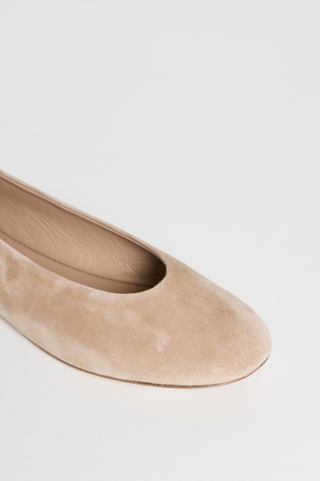 Ballerina in pelle scamosciata