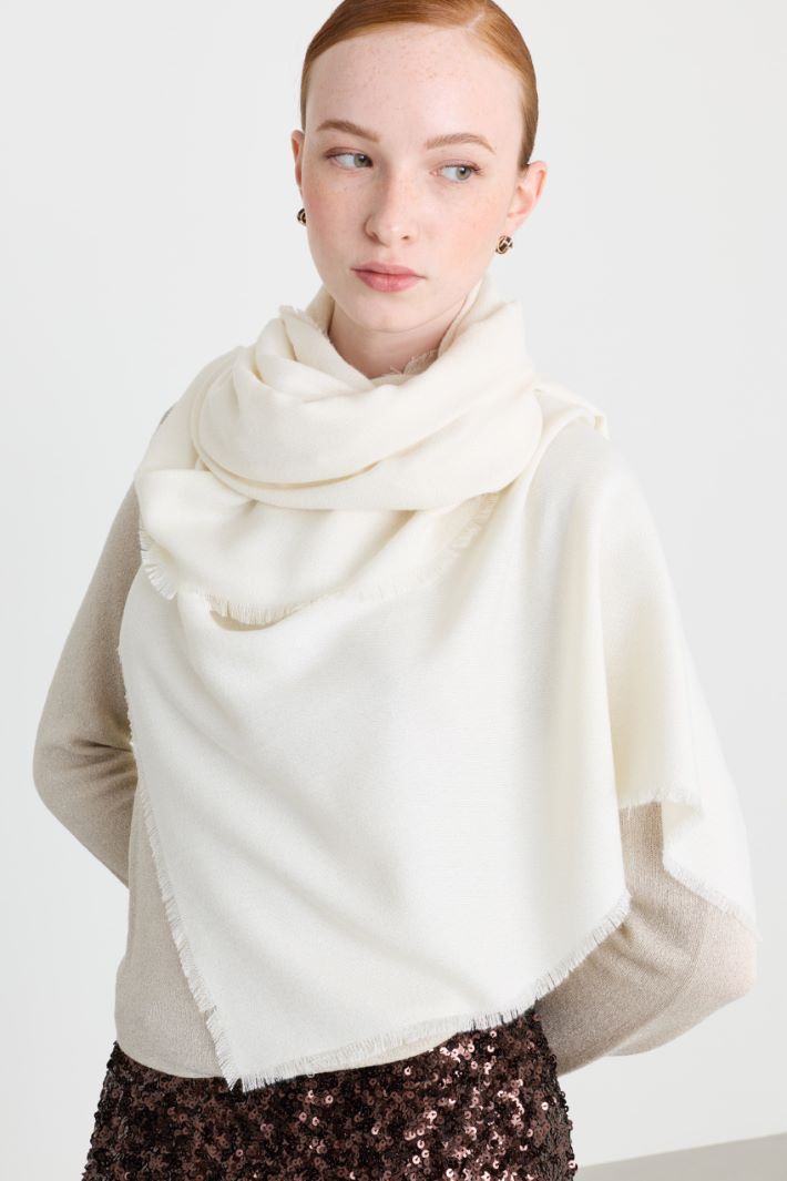 Patterned Stole - WHITE - Intrend - 2